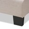Baxton Studio Audrey Modern Light Beige Upholstered Queen Size Bed 146-8234 - alternate 3
